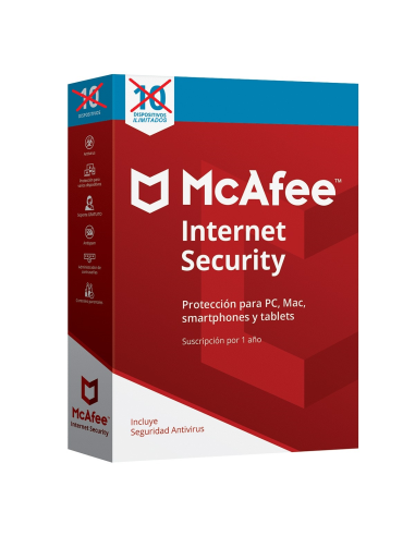 McAfee Internet Security, 1 año, Equipos Ilimitados