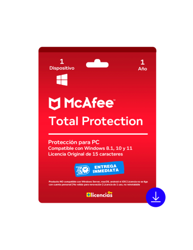 McAfee Total Protection - 1 PC - 1 año (Windows)